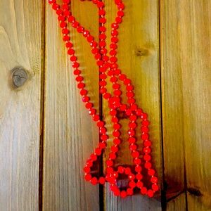 Orange Beaded Necklace